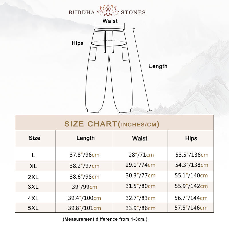 Buddha Stones Solid Color Corduroy Drawstring Men's Harem Pants With Pockets