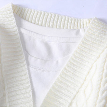 Buddha Stones Jacquard Ethnic Long Sleeve Men's Knitted Sweater With Pockets