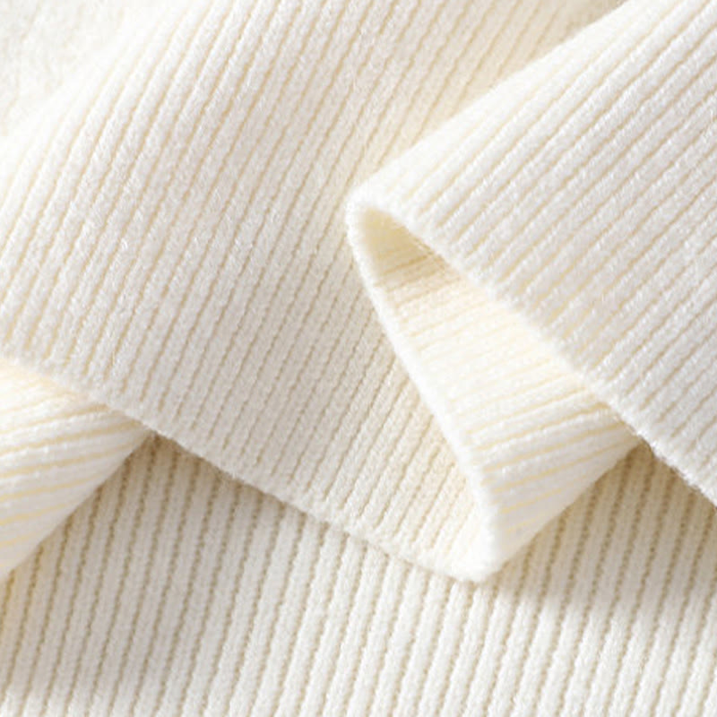 Buddha Stones Winter Stand Collar Design Warm Men's Long Sleeve Knitted Sweater