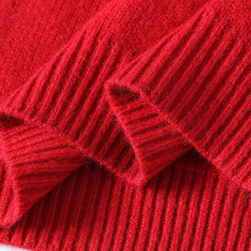 Buddha Stones Winter Stand Collar Gradient Color Design Warm Men's Long Sleeve Knitted Sweater