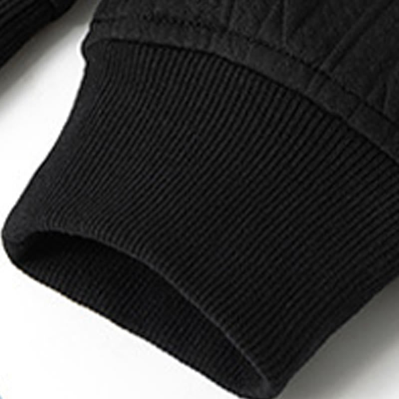 Buddha Stones Fall Winter Buttons Twisted Design Long Sleeve Men's Hoodie