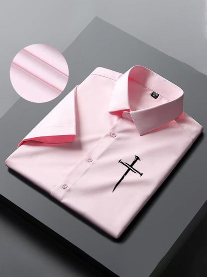Men's Faith Cross Printed Casual Shirt