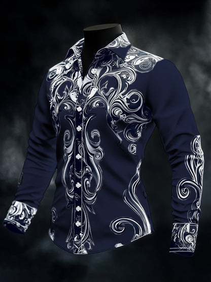 Men's Vintage Art Skull Shirt