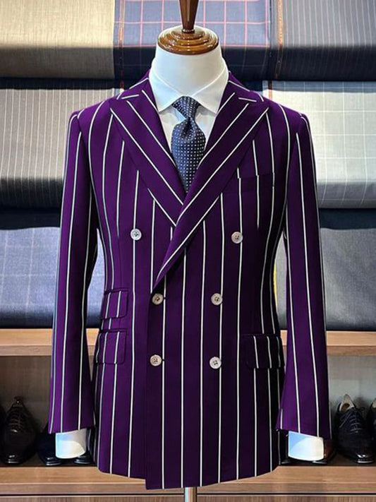 ManMen's Luxury Business Stripe Blazers