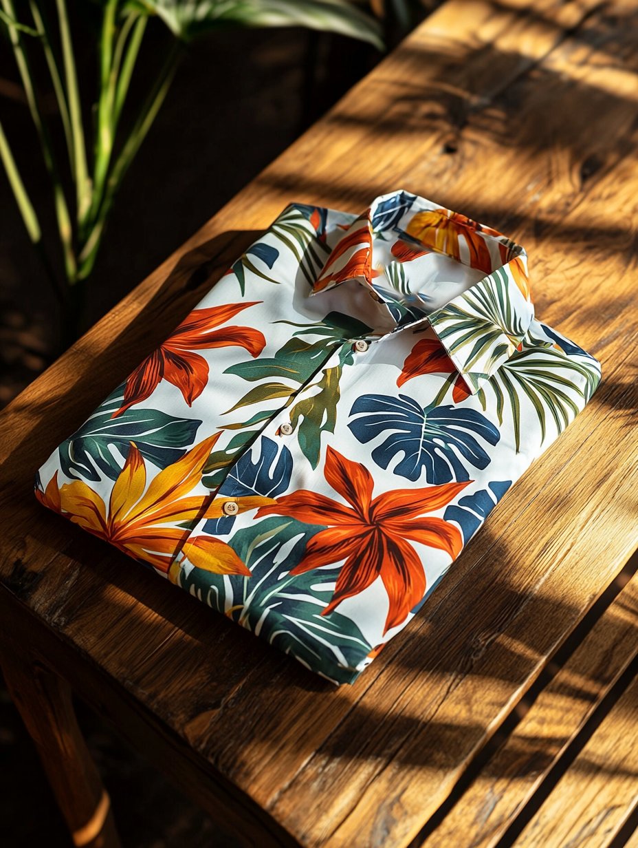 Men's Lapel Hawaiian Retro Casual Vacation Short Sleeve Shirt