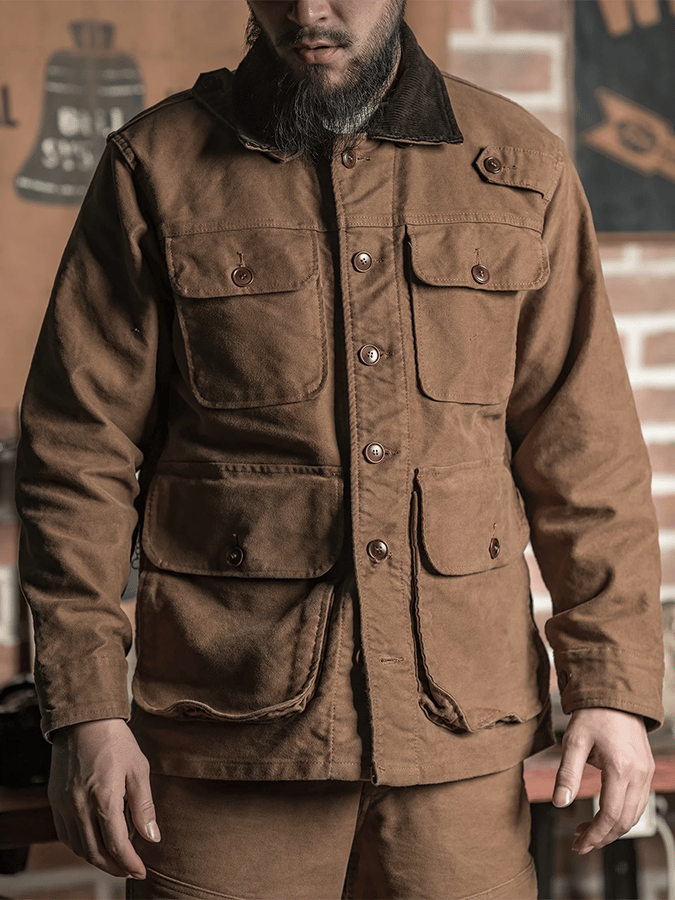 Men's Stylish Multi-Pocket Design Zipper Casual Jacket