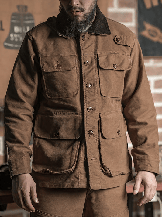 Men's Stylish Multi-Pocket Design Zipper Casual Jacket