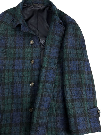 Classic Pointed Lapel Double-Breasted Slim Fit Wool Coat