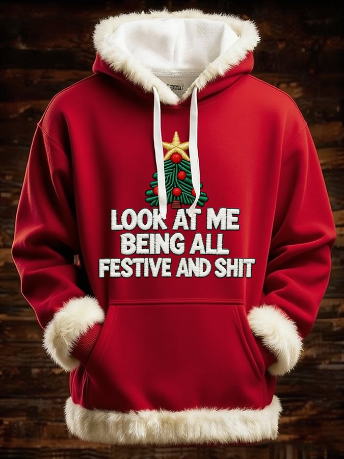 Men's Casual Print Hooded Sweatshirt