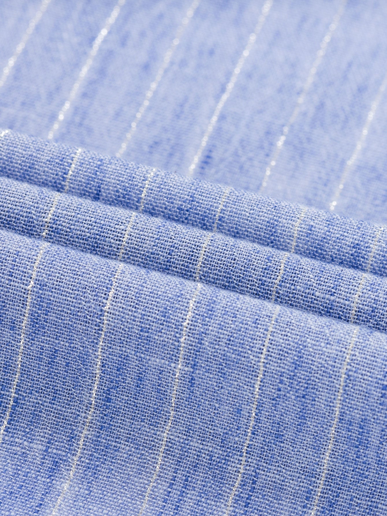 Long Sleeve Stripe Linen Look Button Up Shirt