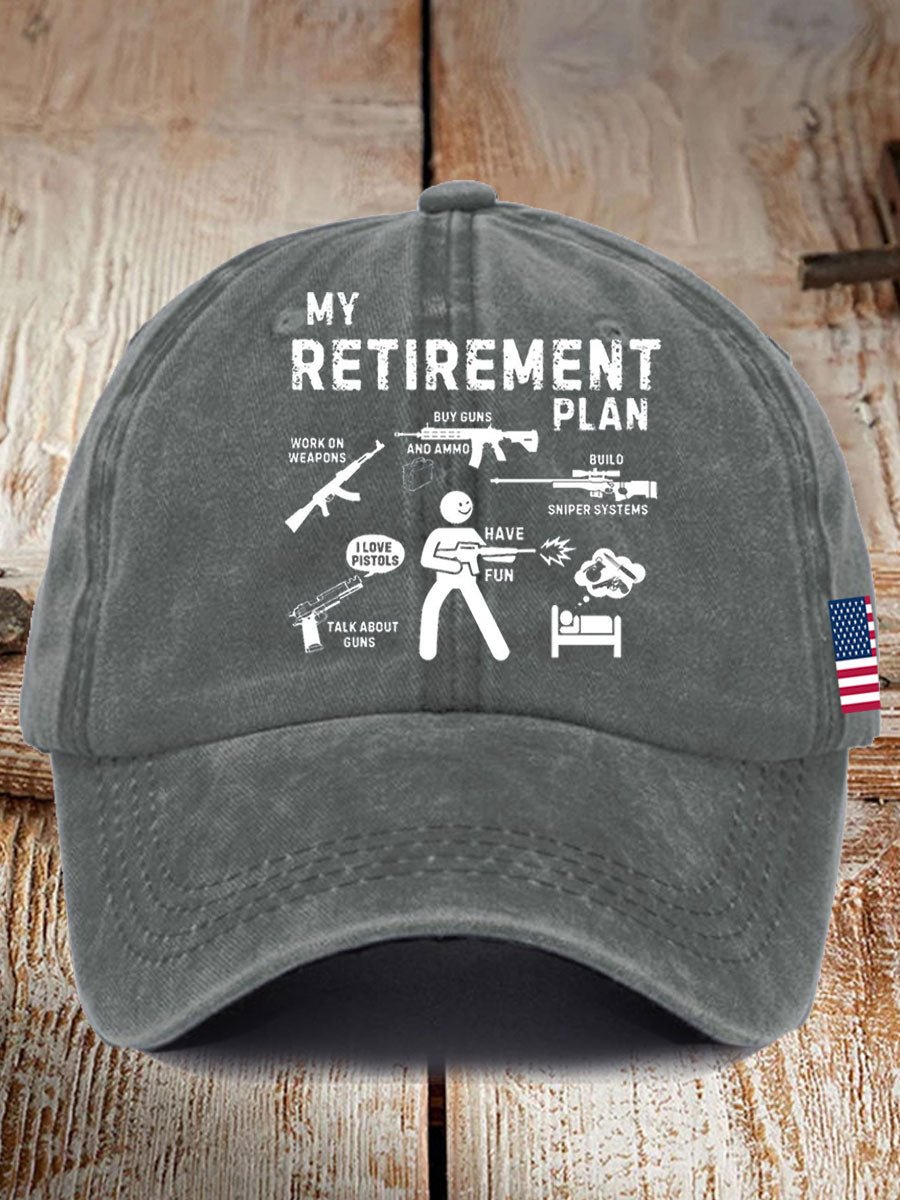 Unisex Funny Veteran Retirement Print Baseball Cap