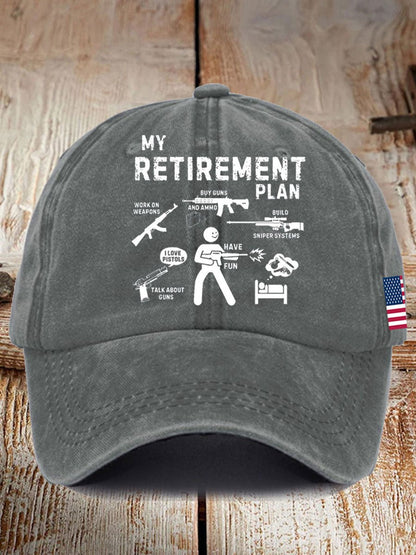 Unisex Funny Veteran Retirement Print Baseball Cap