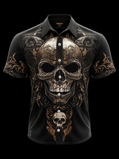 Men's Vintage Viking Skull Shirt