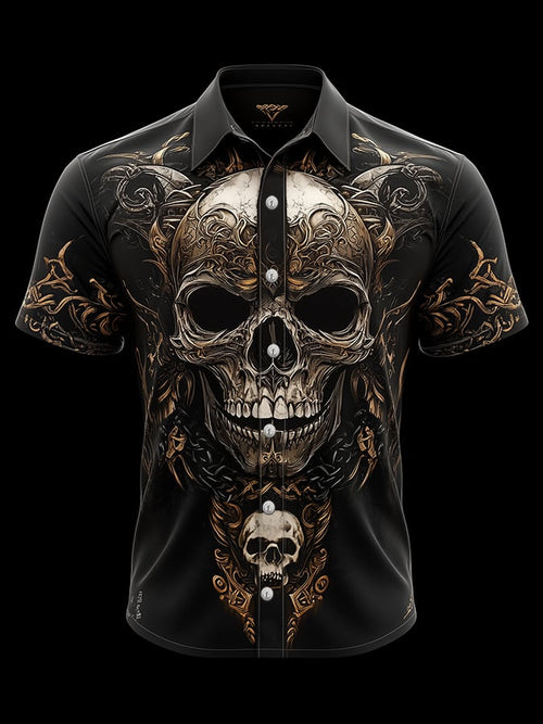 Men's Vintage Viking Skull Shirt