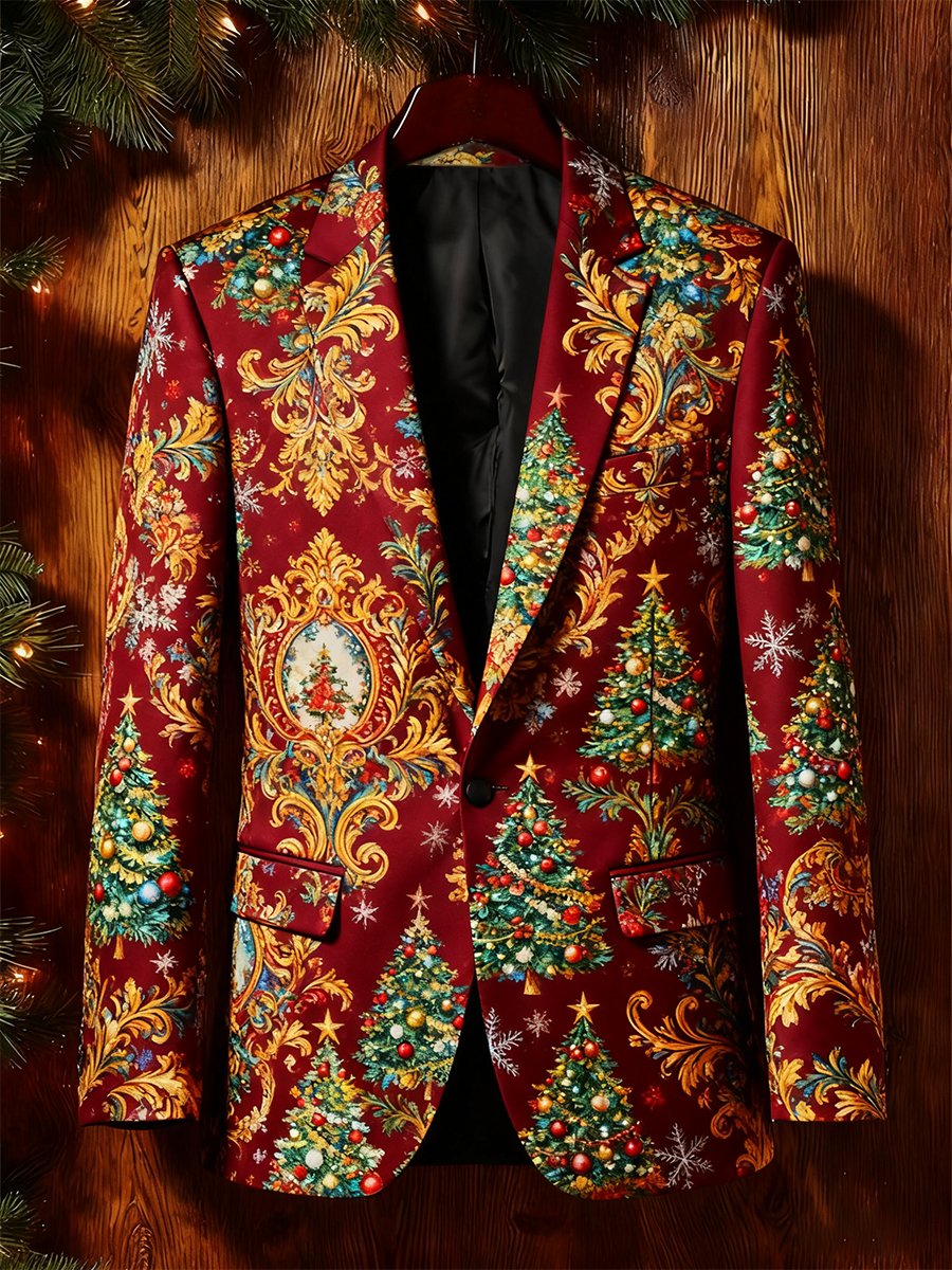 Men's Business Casual Christmas Suit Outerwear