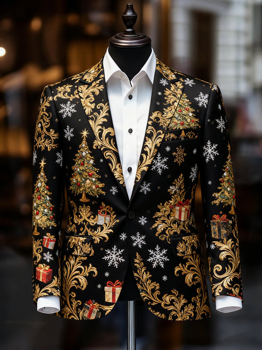 Men's Business Casual Christmas Suit Outerwear