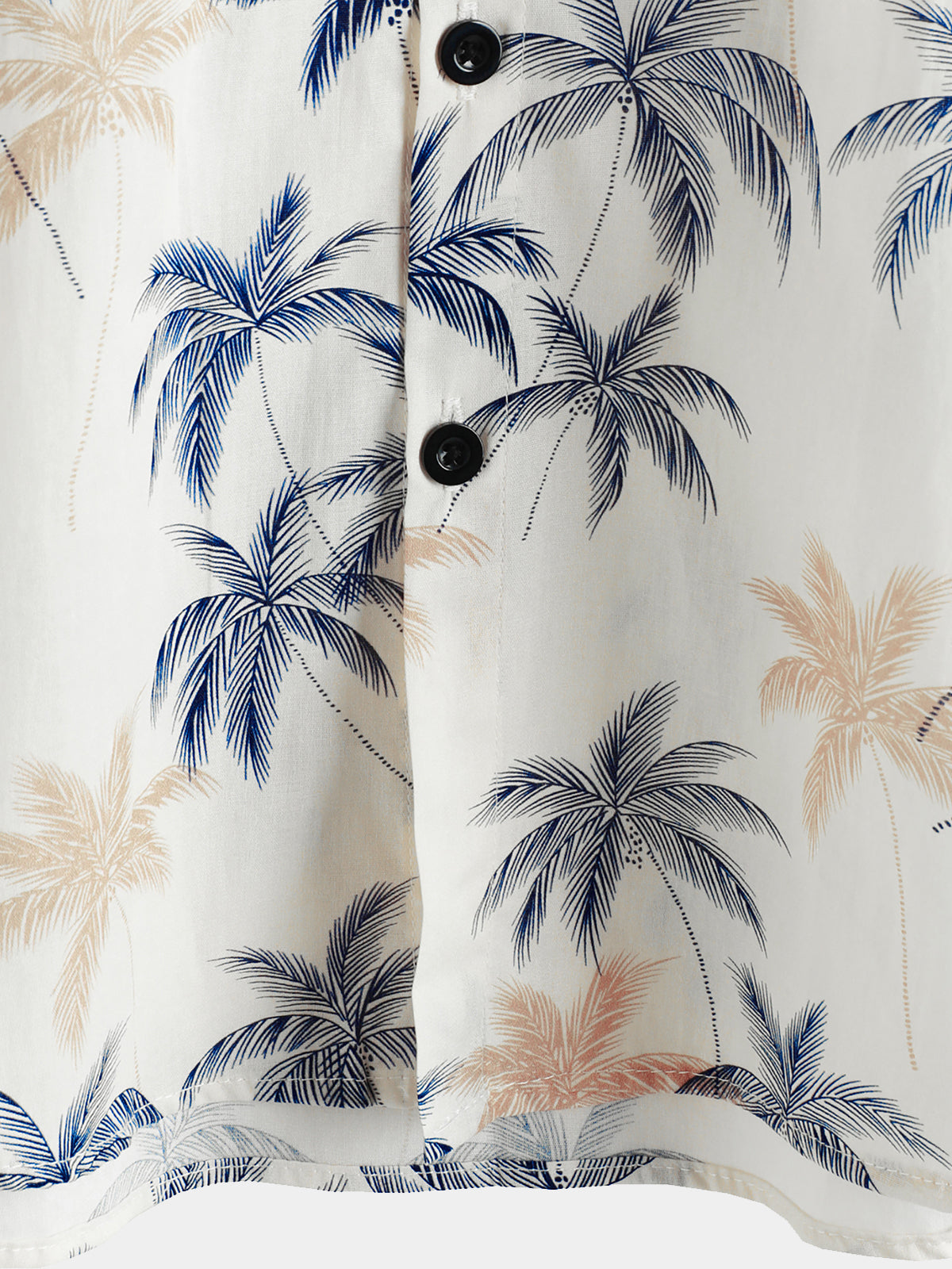 Men‘s 100% Cotton Hawaiian Plam Tree Short Sleeve Button Beach Shirt
