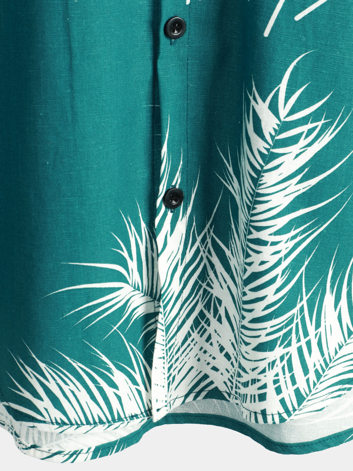 Men's Beach Holiday Cotton Linen Tropical Plant Print Pocket Hawaiian Short Sleeve Shirt