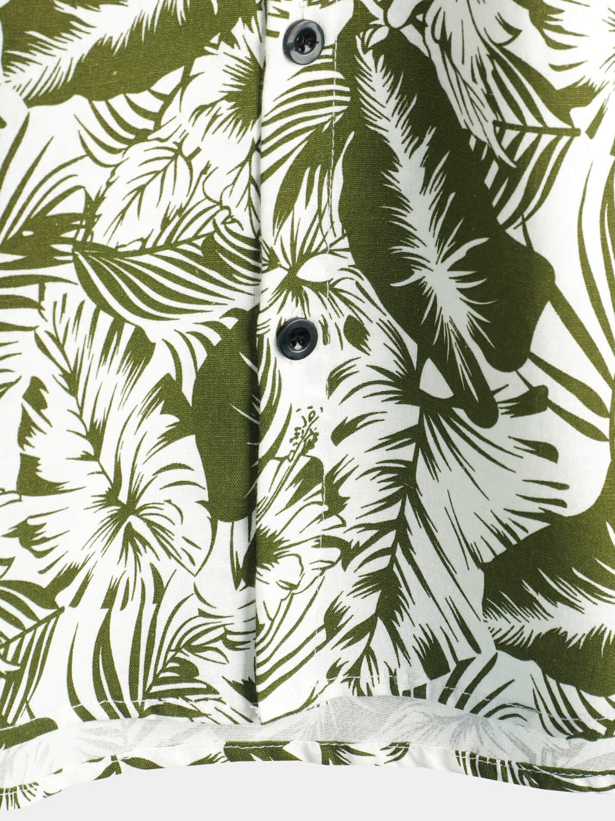 Men's Tropical Floral Print Beach Pocket Cotton And Linen Summer Short Sleeve Shirt