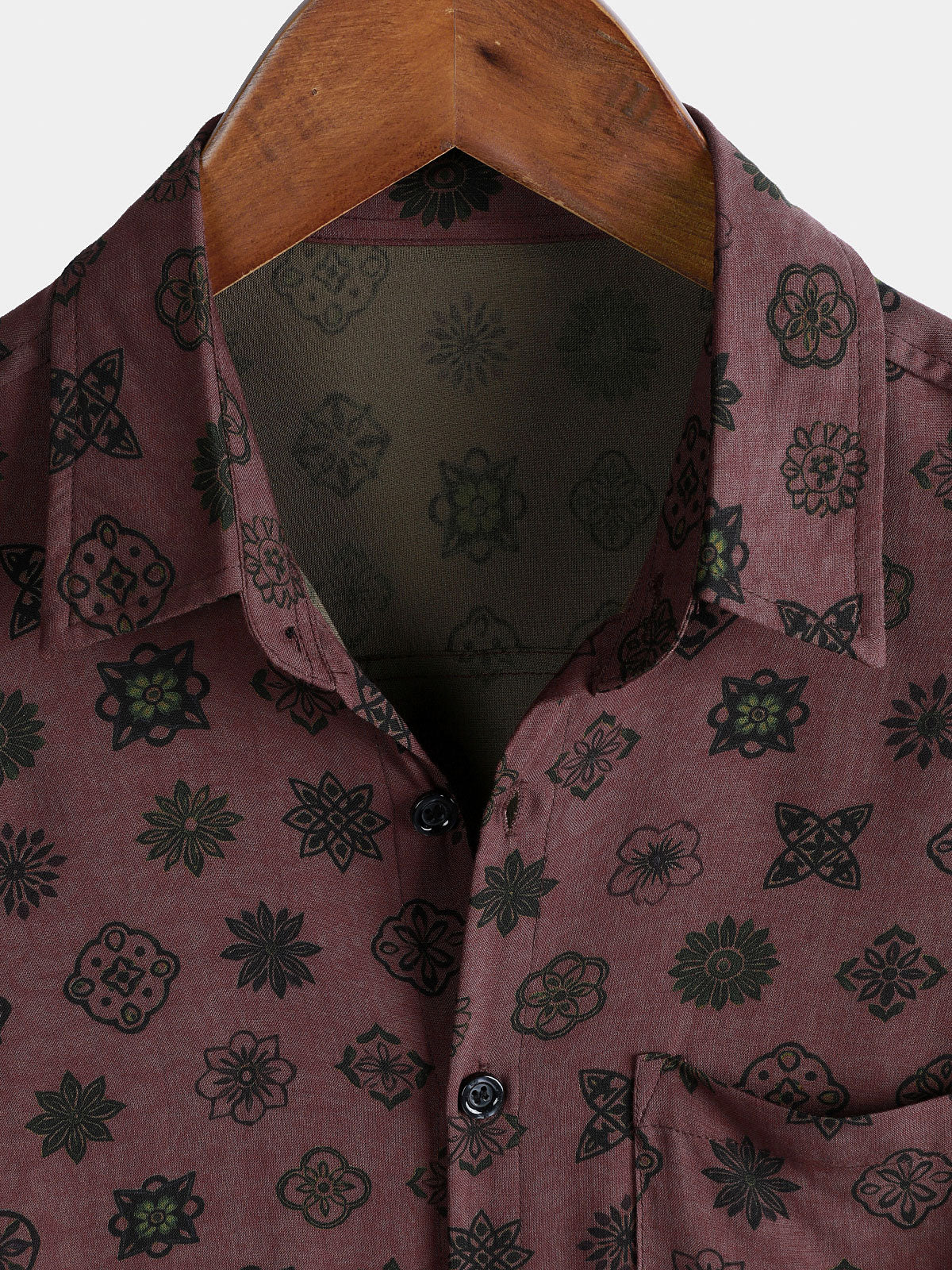 Men's Classic Retro Geometric Short Sleeve Shirt