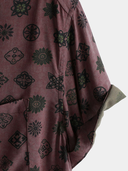 Men's Classic Retro Geometric Short Sleeve Shirt
