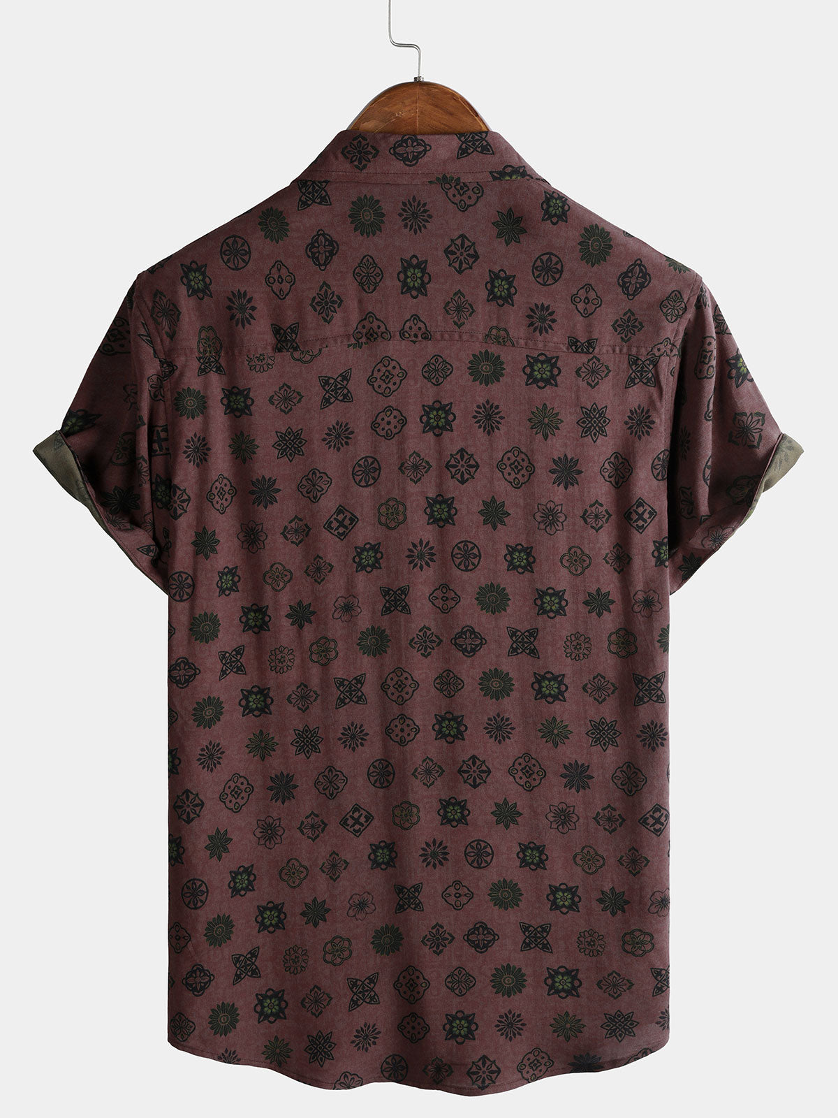 Men's Classic Retro Geometric Short Sleeve Shirt