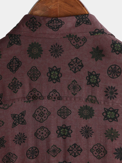 Men's Classic Retro Geometric Short Sleeve Shirt