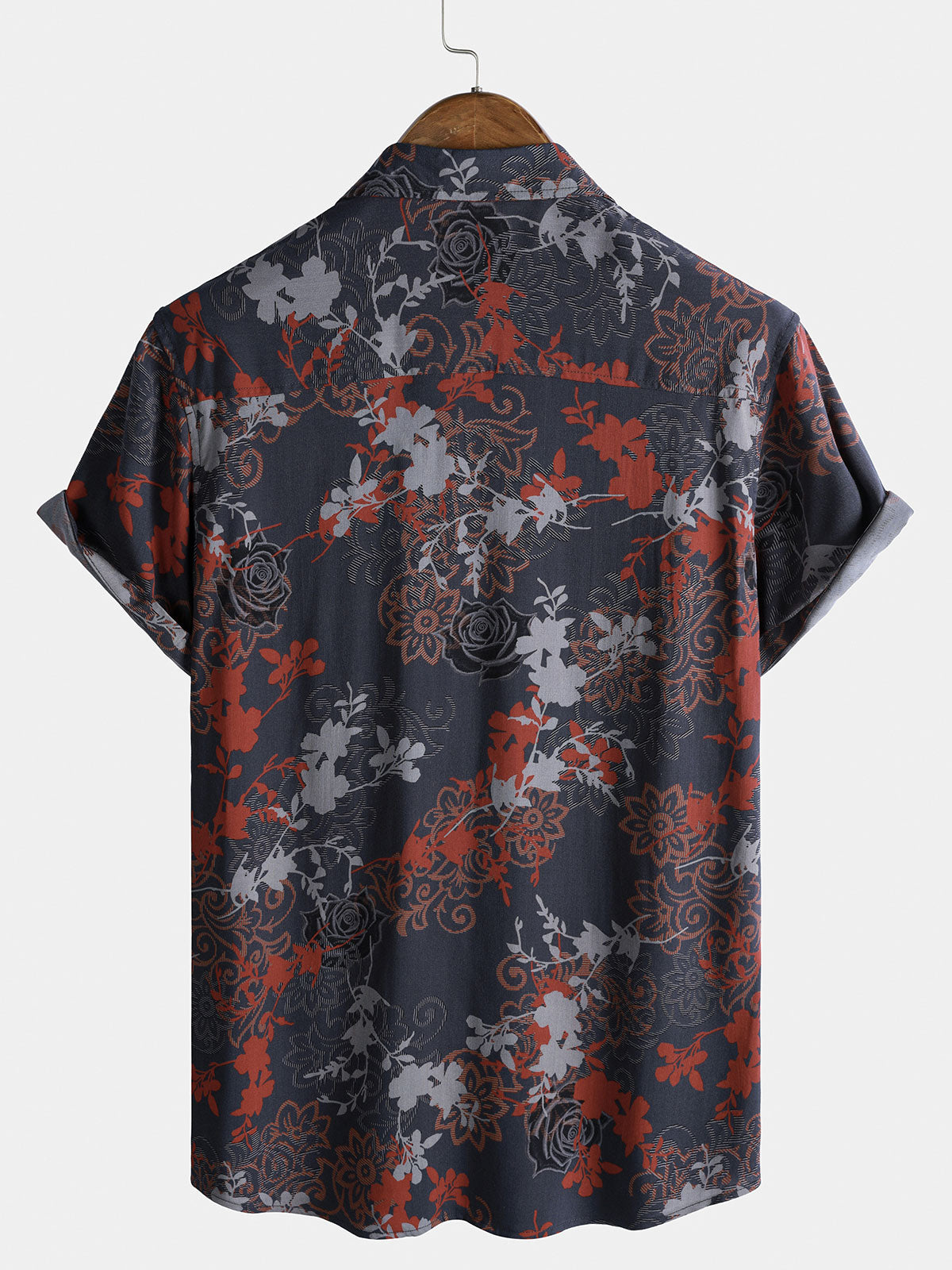 Men's Short Sleeve Rayon Retro Breathable Lightweight Island Travel Shirt