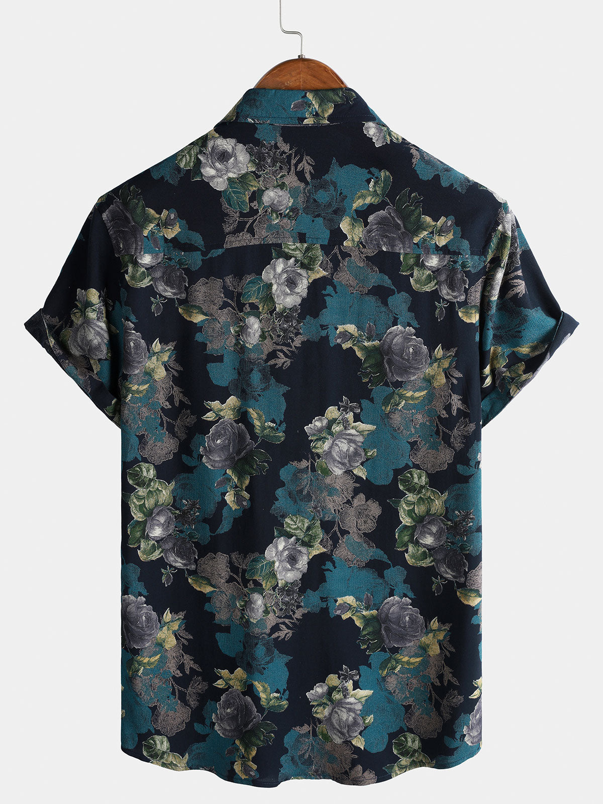 Men's Short Sleeve Lightweight Breathable Retro Island Holiday Floral Pattern Shirt
