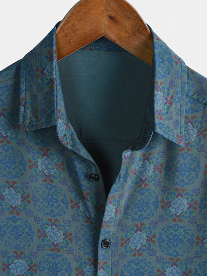 Men's Retro Bohemian Casual Short Sleeve Shirt
