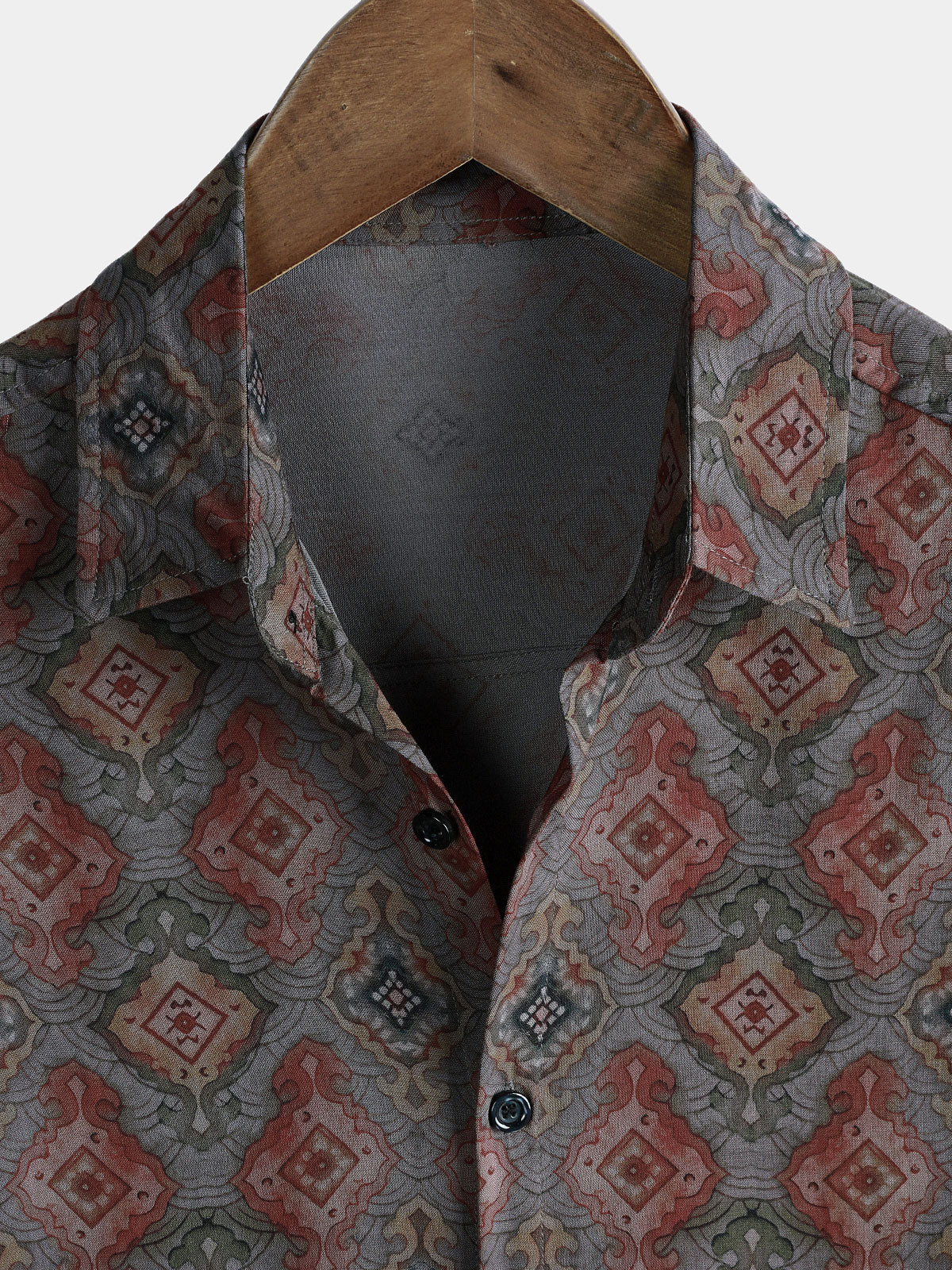 Men's Vintage Tribal Graphic Short Sleeve Bohemian Lightweight Breathable Cruise Shirt