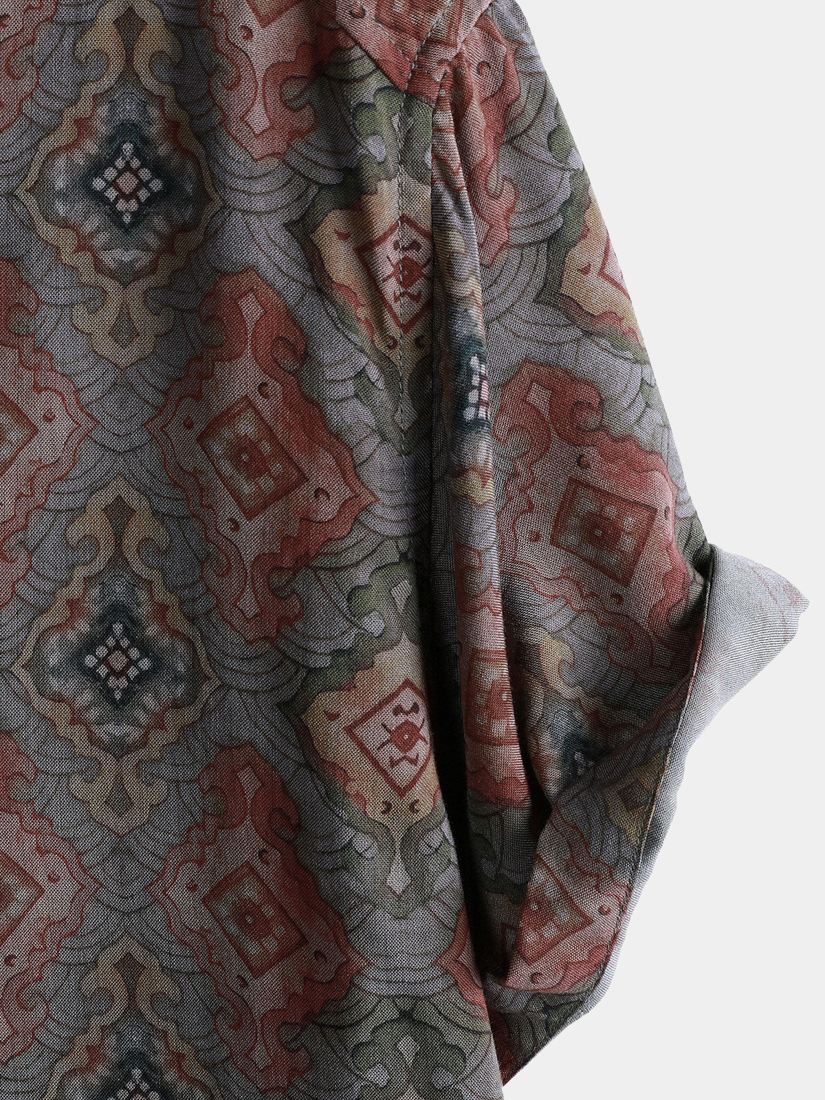 Men's Vintage Tribal Graphic Short Sleeve Bohemian Lightweight Breathable Cruise Shirt