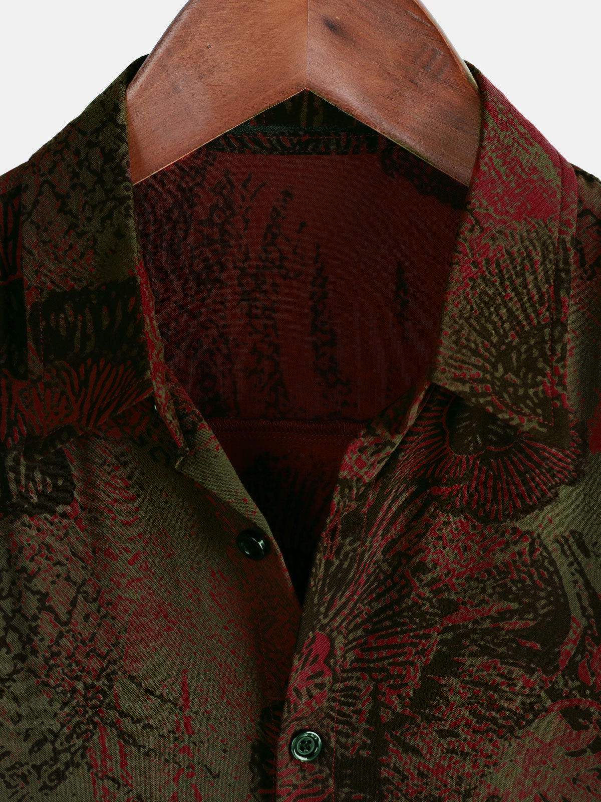 Men's Retro Floral Button Up Casual Short Sleeve Shirt