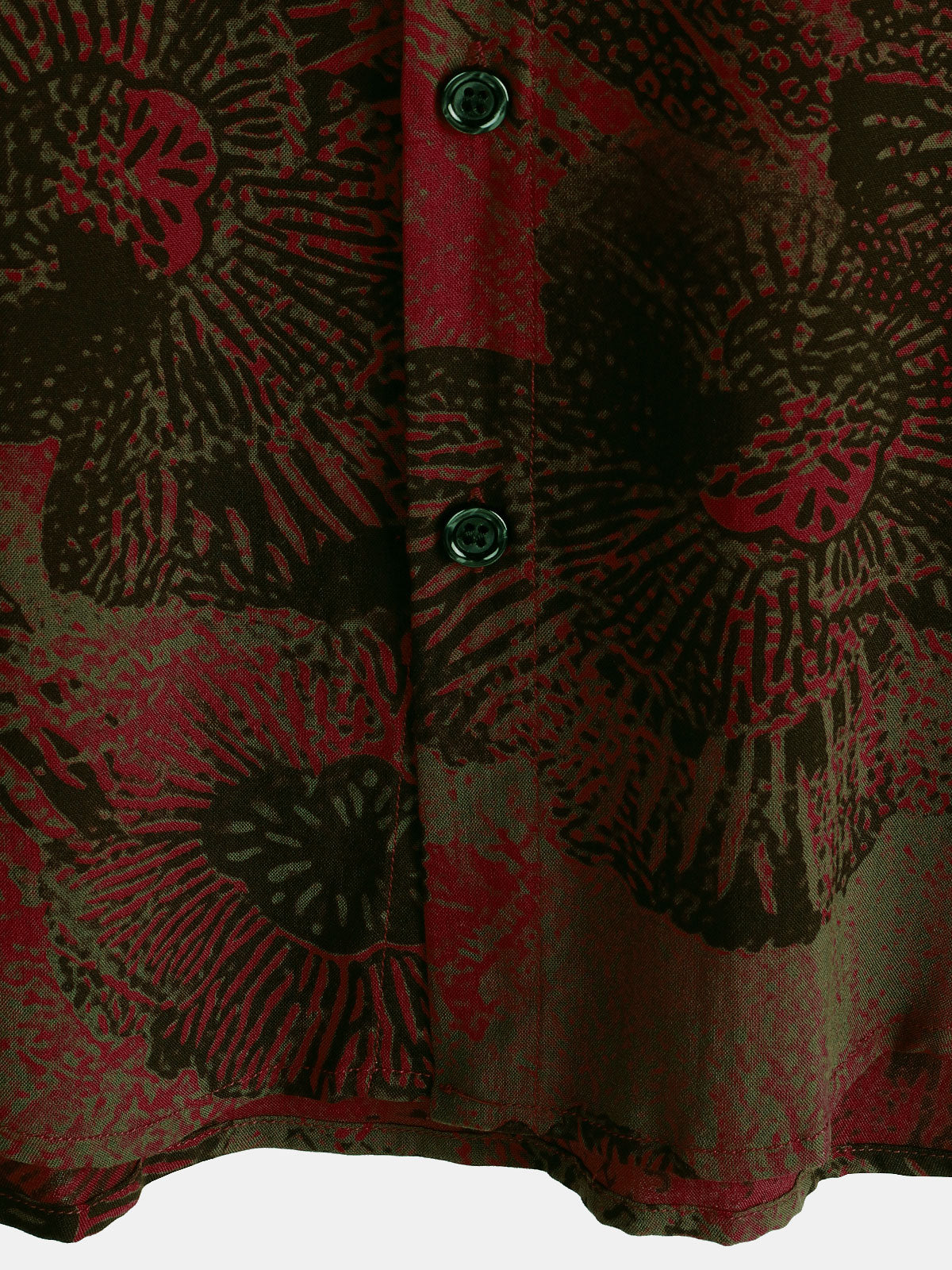 Men's Retro Floral Button Up Casual Short Sleeve Shirt