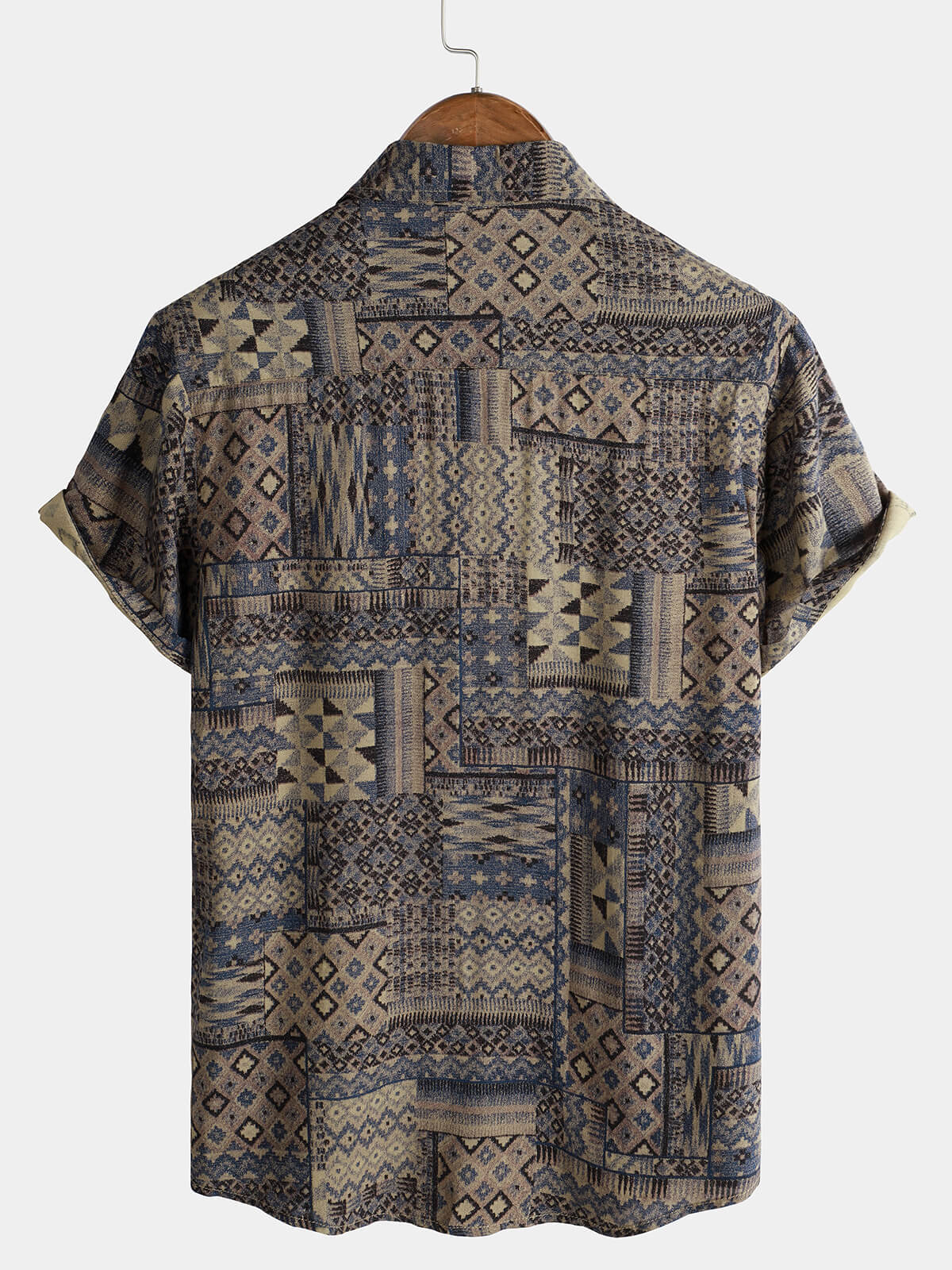 Men's Casual Vintage Rayon Holiday Short Sleeve Shirt