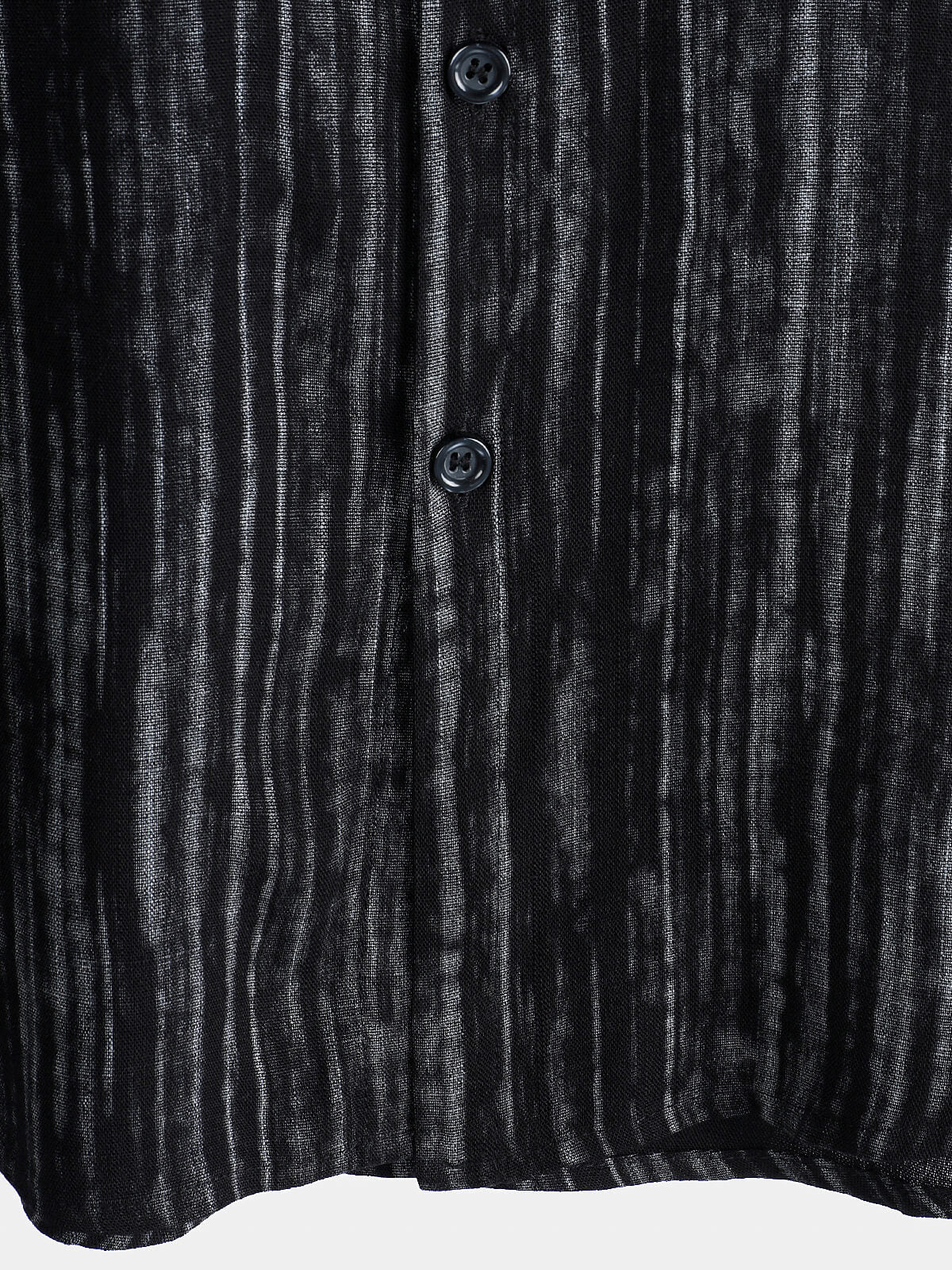 Men's Breathable Short Sleeve Pocket Black Striped Shirt