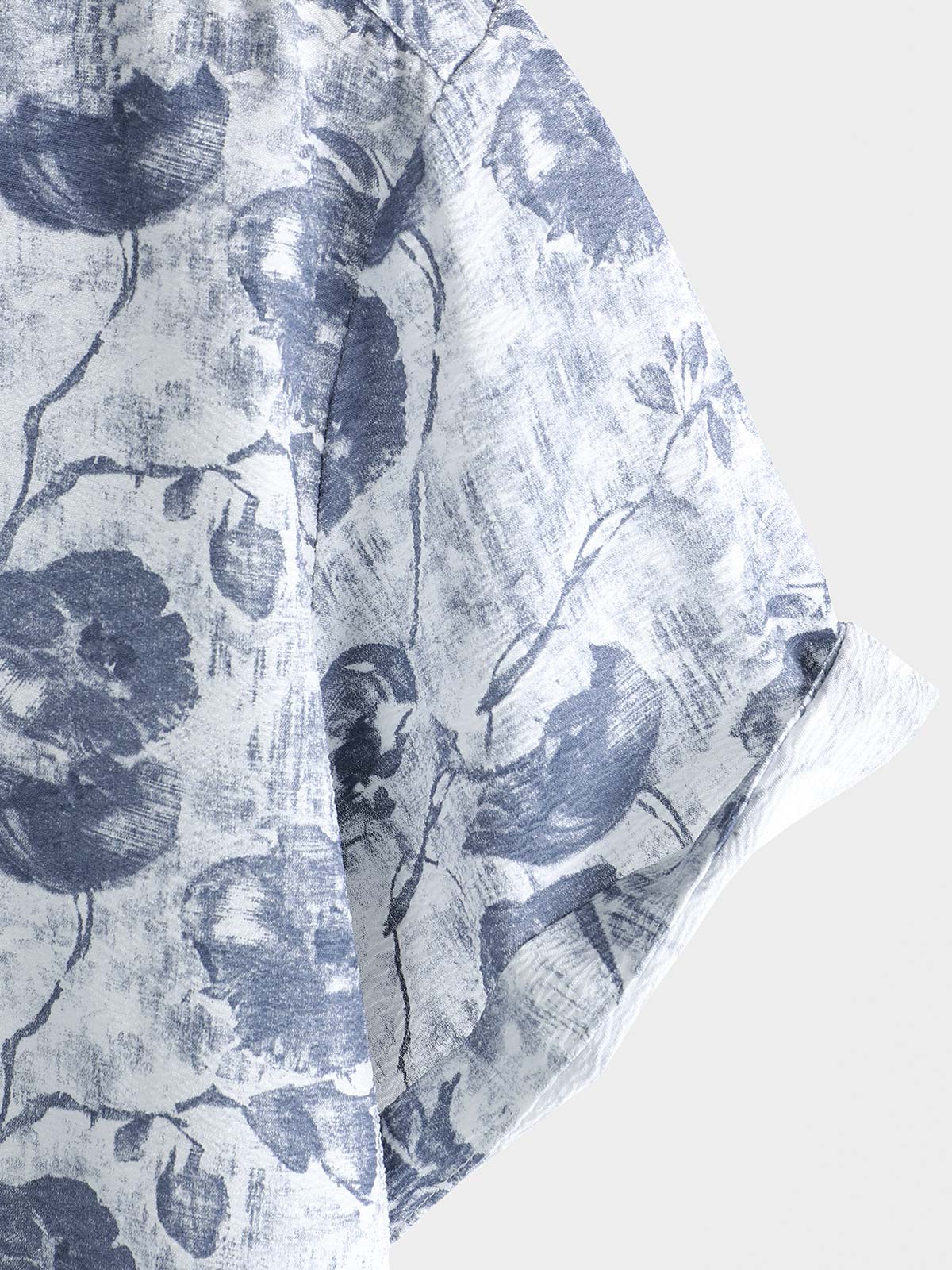 Men's Vacation Resort Lightweight Botanical Print Island Holiday Shirt