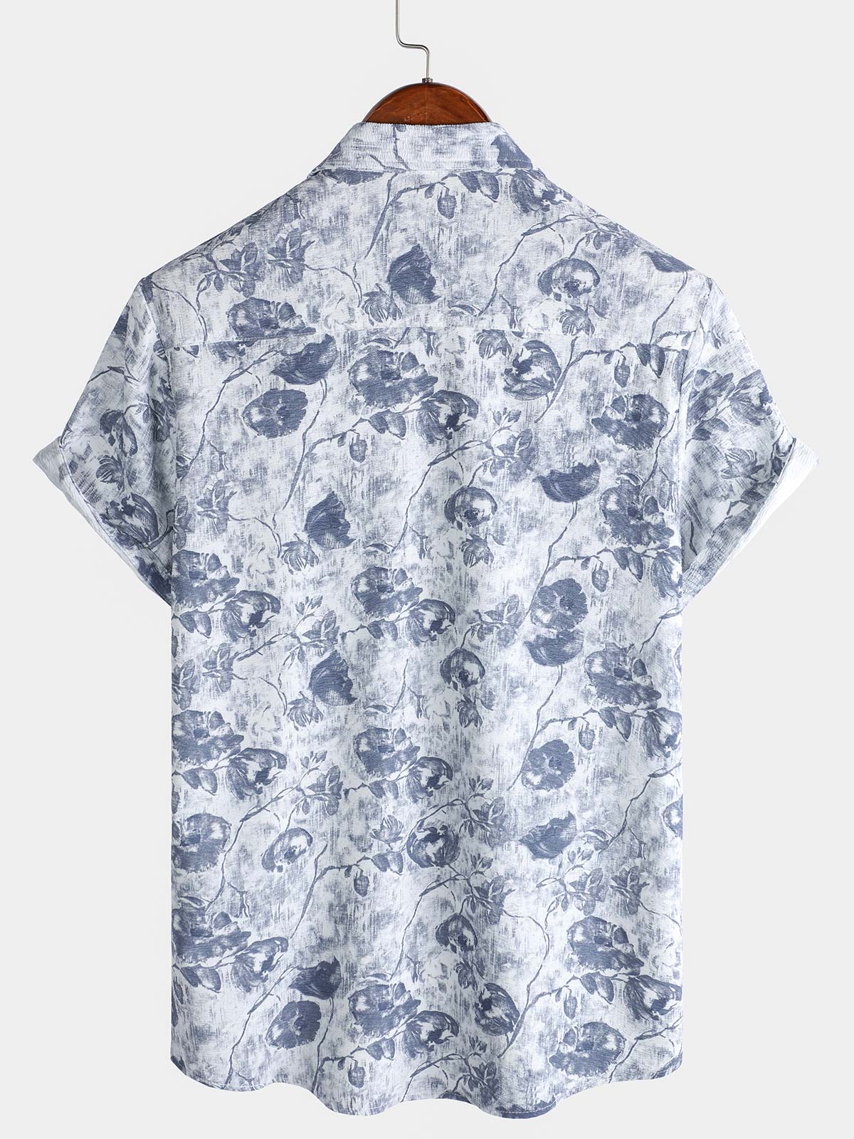 Men's Vacation Resort Lightweight Botanical Print Island Holiday Shirt