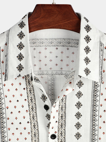 Men's Vintage Cotton Hawaiian Short Sleeve Shirt