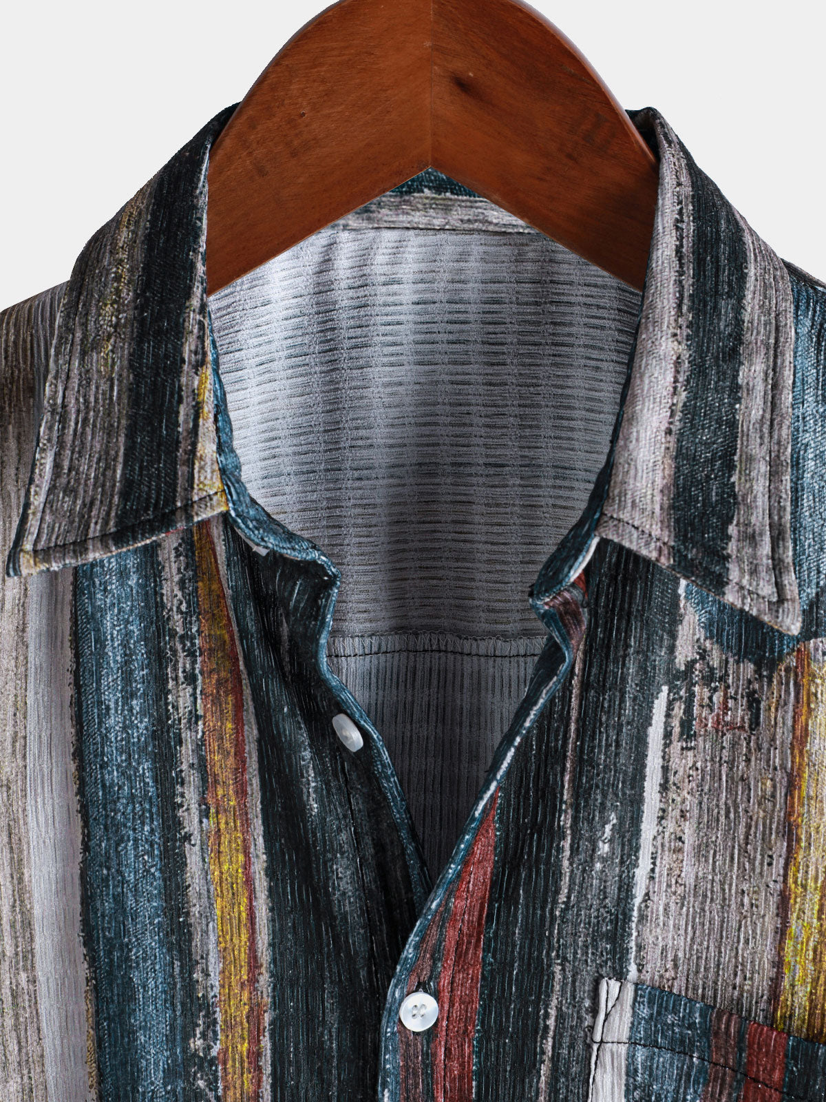 Men's Summer Striped Short Sleeve Hawaiian Shirt