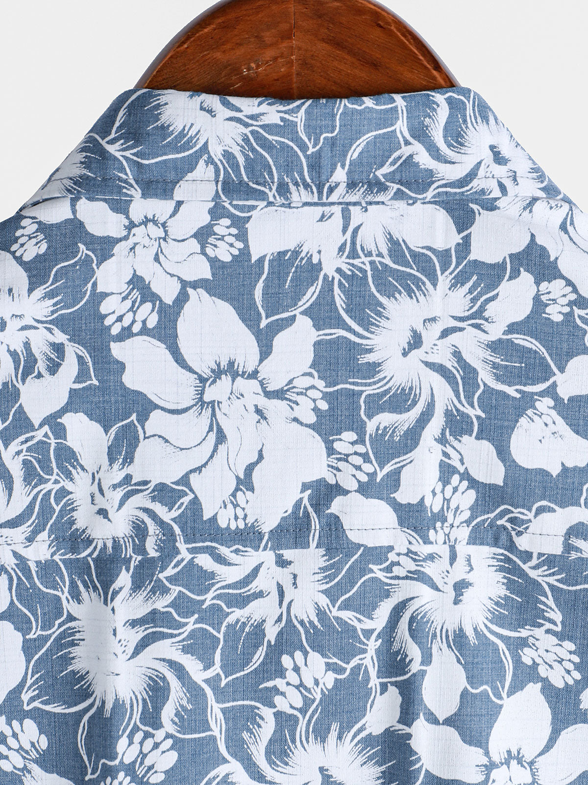 Men's Holiday Floral Print Hawaiian Beach Cotton Short Sleeve Shirt