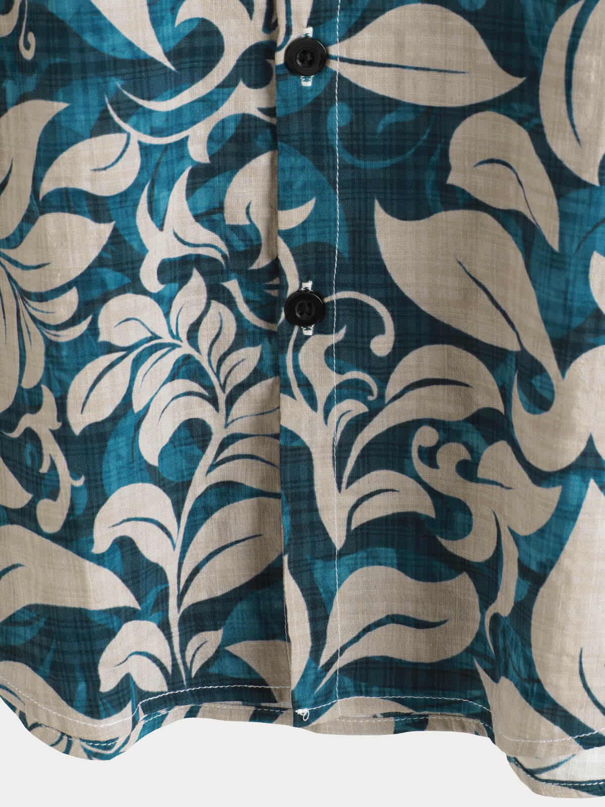 Men's Casual Vintage Holiday Floral Button Up Short Sleeve Shirt