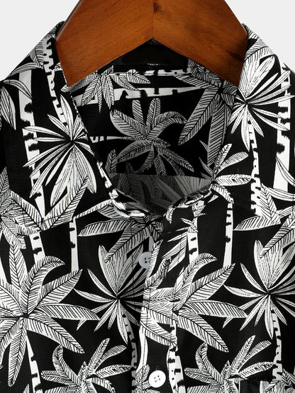 Men's Casual Hawaiian Short Sleeve Cotton Shirt