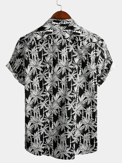 Men's Casual Hawaiian Short Sleeve Cotton Shirt