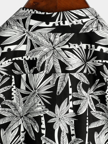 Men's Casual Hawaiian Short Sleeve Cotton Shirt