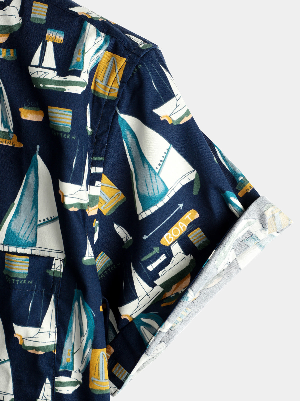 Men's Casual Holiday Cotton Pocket Short Sleeve Shirt