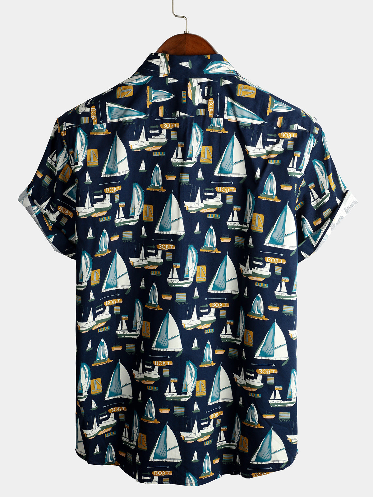Men's Casual Holiday Cotton Pocket Short Sleeve Shirt