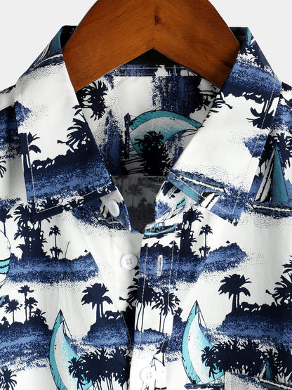 Men's Casual Hawaiian Pocket Short Sleeve Shirt