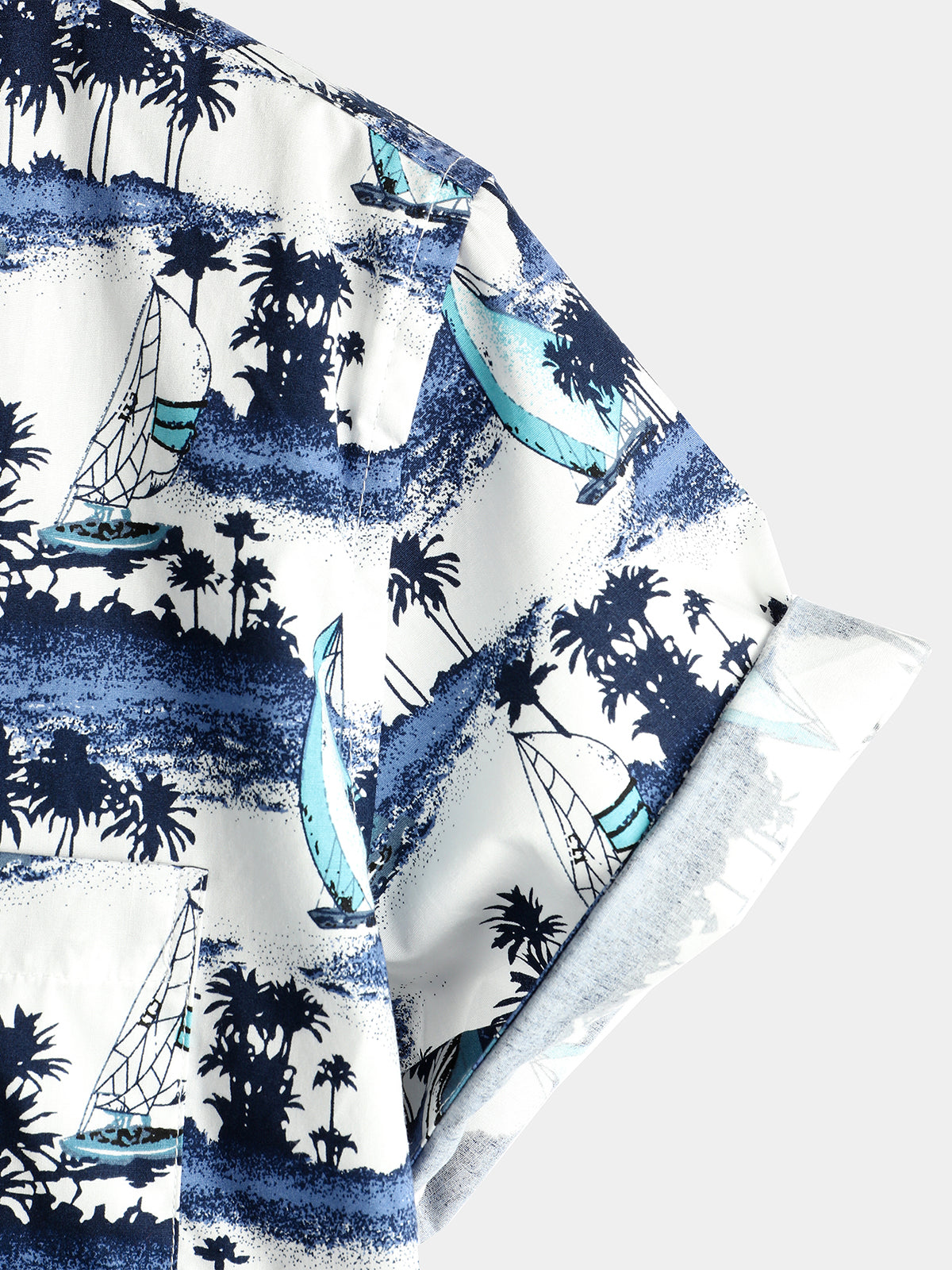 Men's Casual Hawaiian Pocket Short Sleeve Shirt