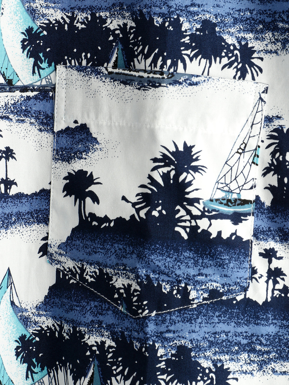 Men's Casual Hawaiian Pocket Short Sleeve Shirt